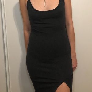 Forever 21 Bodycon Mid Rise Dress Dark Grey Sz S